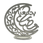 Decoratie maan wit /zwart M04