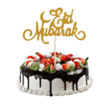 Taarttopper goud Eid Mubarak