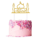 Taarttopper Eid Mubarak goud of zilver